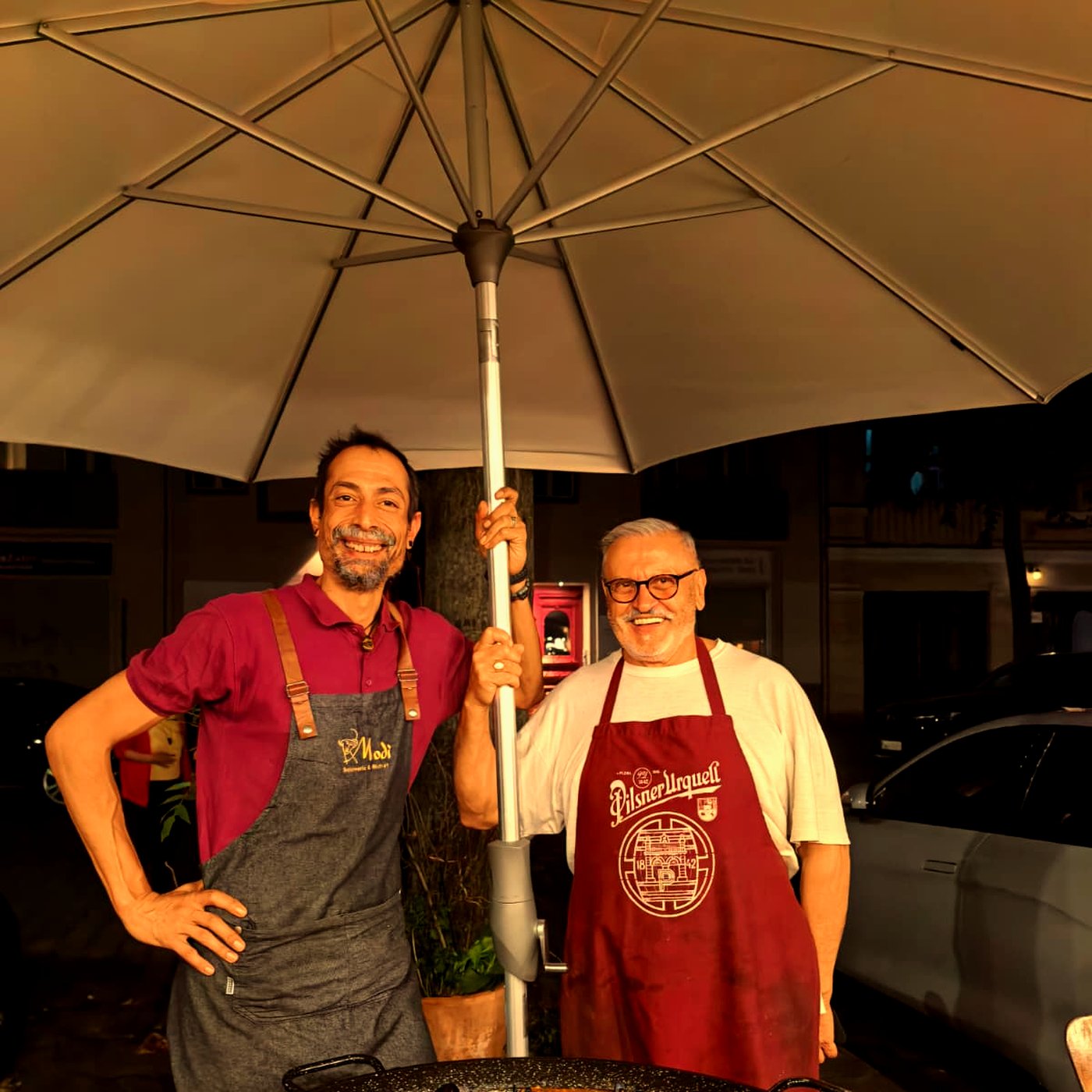 The chefs outside Modi Berlin