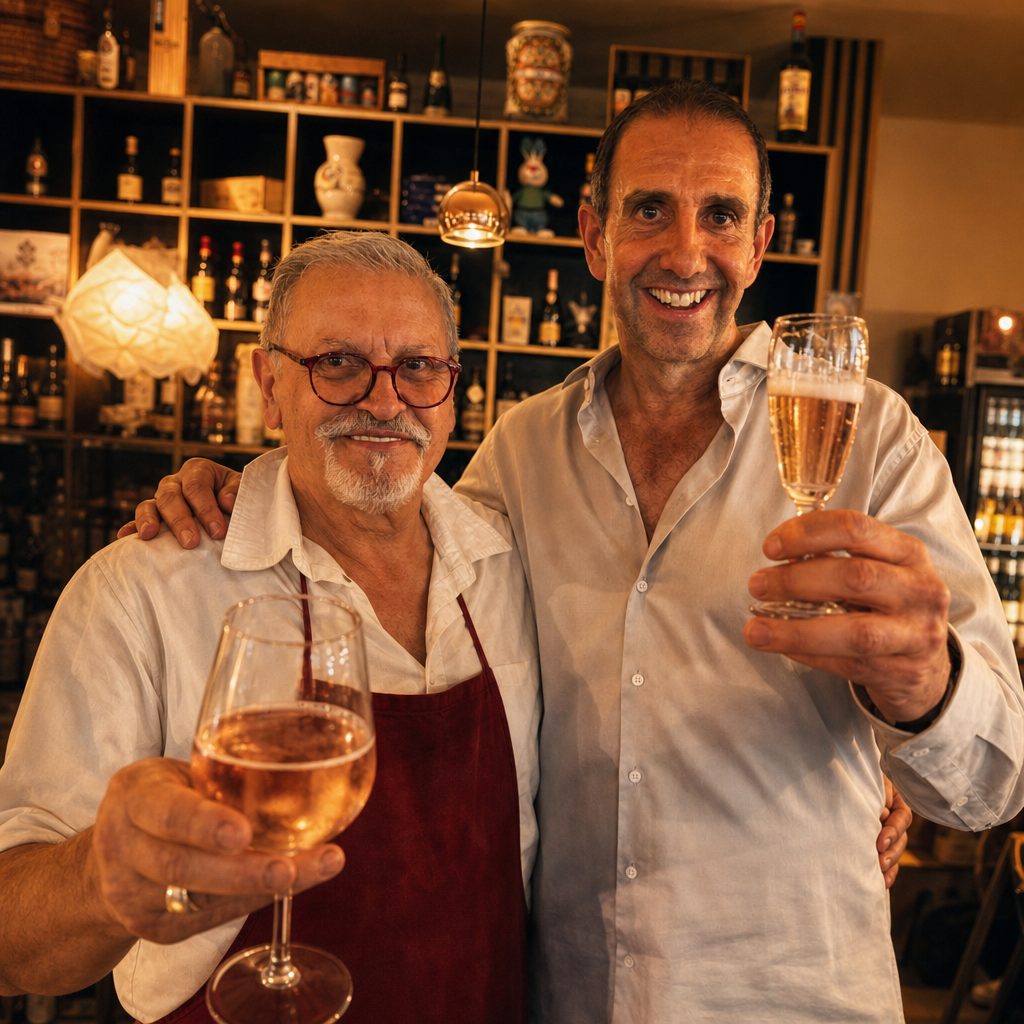 Chef Domenico welcoming a guest